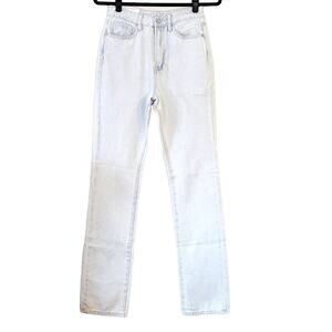 We Wore What THE ICON Jeans 26 High Rise Light Wash Straight Leg Beachy Casual